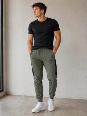 Alphalete Jogger Pants Medium Olive Green Athletic Training‎ Performance